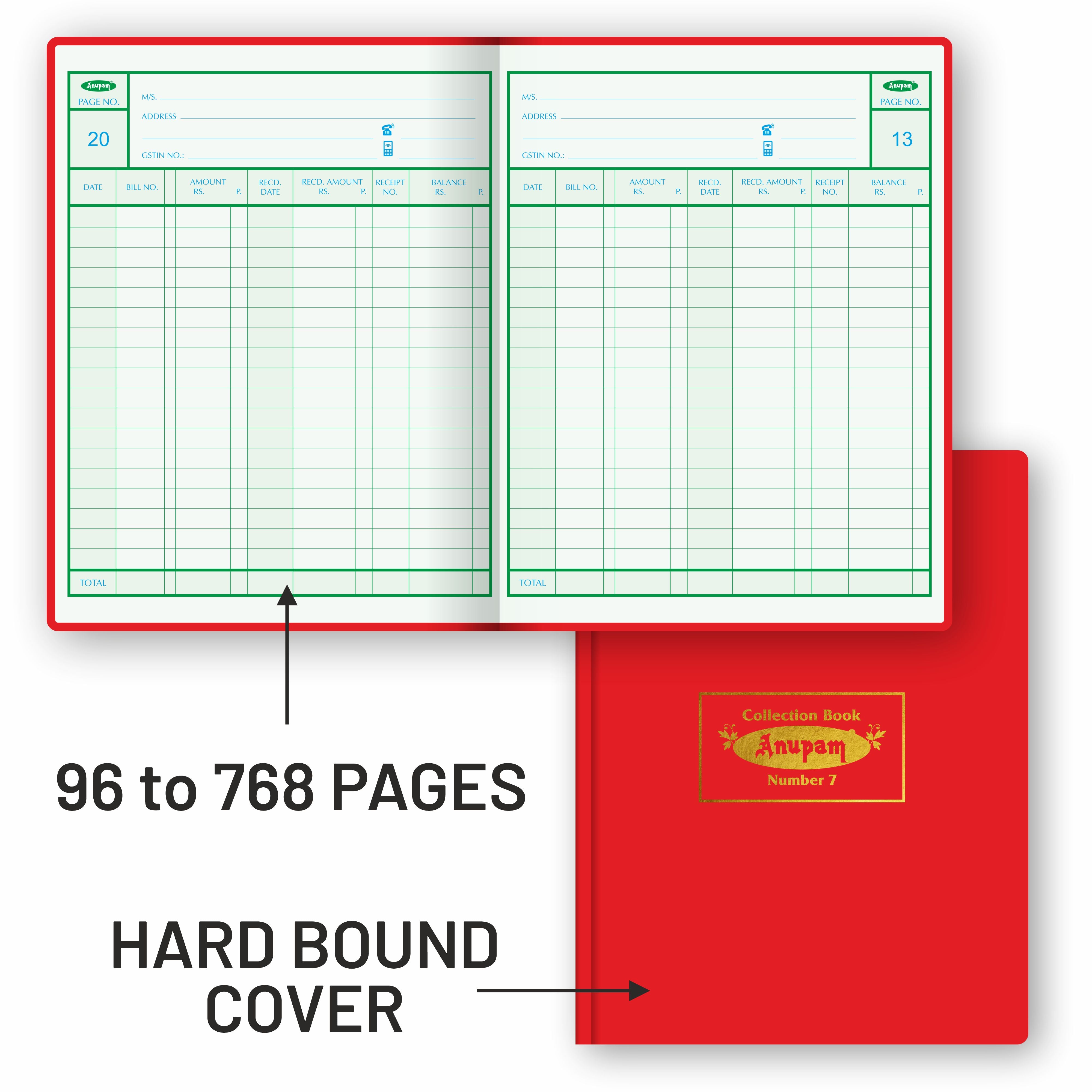 Anupam Collection Pass Book -premium robust material-hardbound and PVC variants- 80 GSM